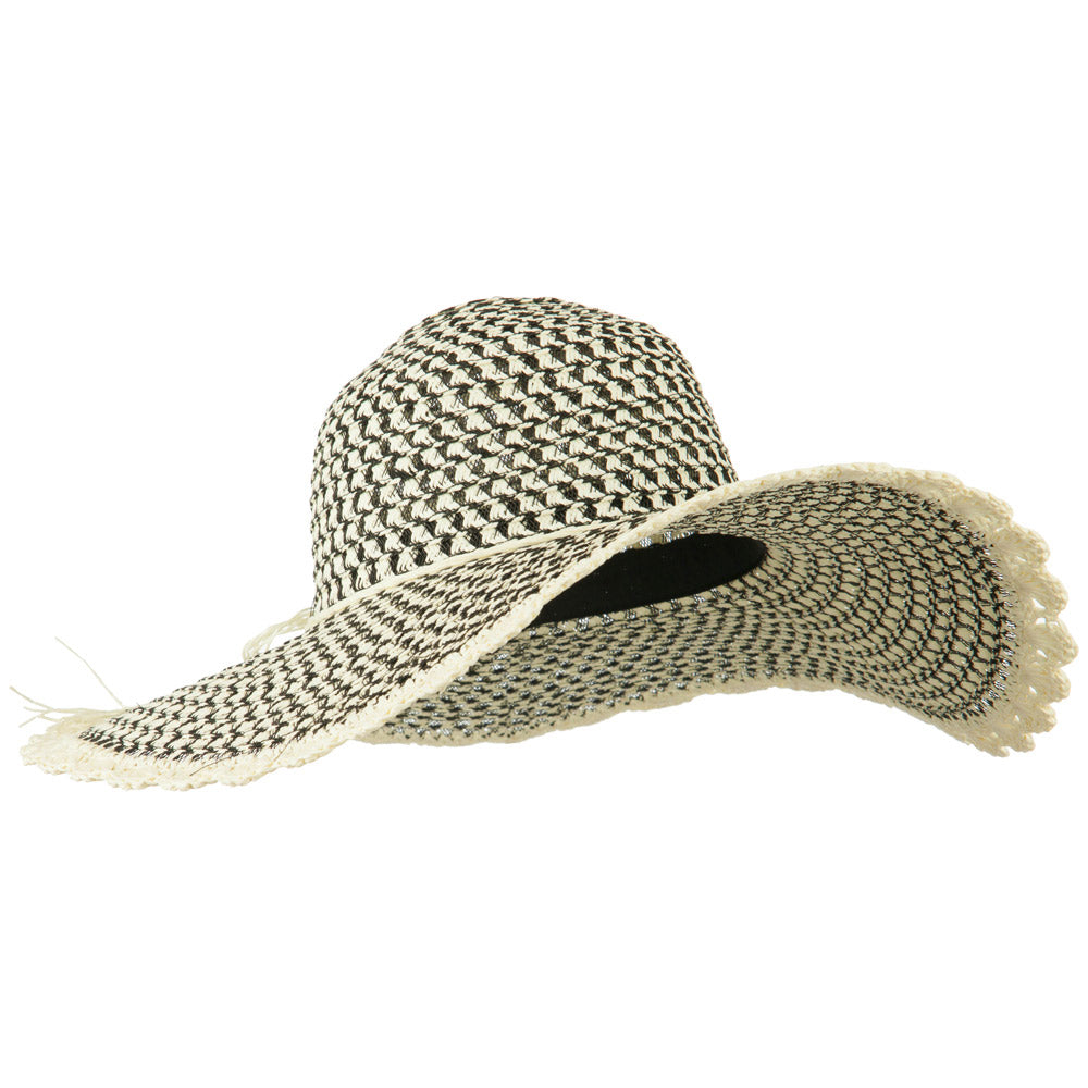Women's Criss Cross Scallop Brim Hat