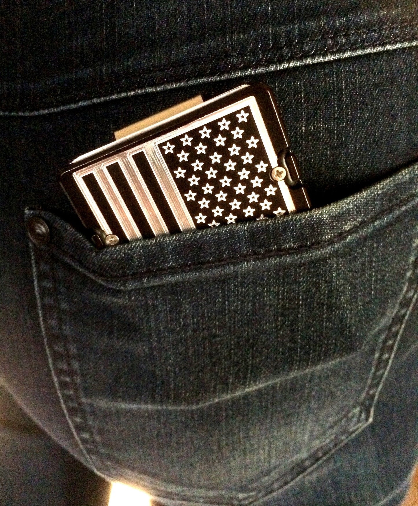 American Flag We The People-  BilletVault Aluminum Wallet