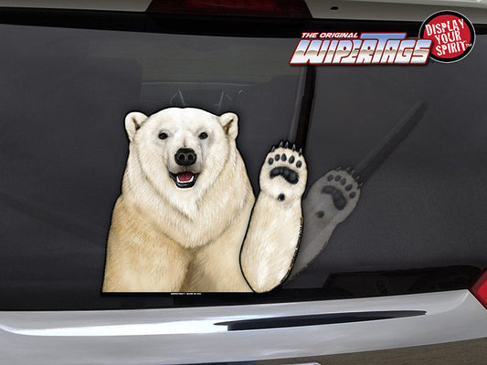 Polar Bear Waving WiperTags