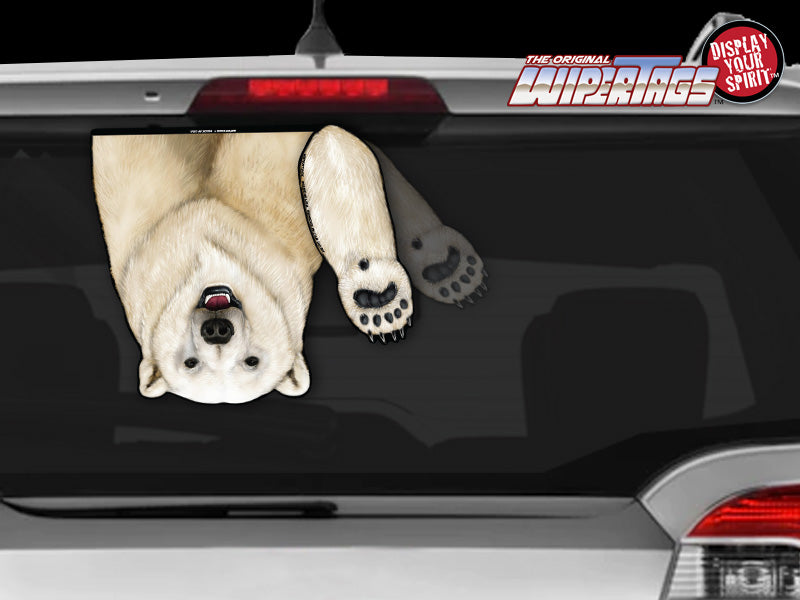 Polar Bear Waving WiperTags