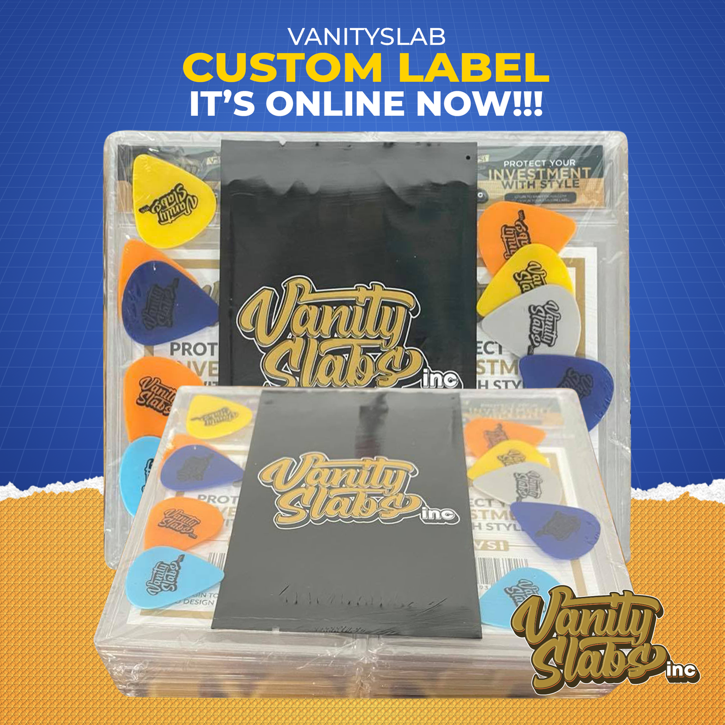 Vanity Slabs 10 Pack Bundle Includes Random Mystery Card for Baseball Football Hockey Basketball Cards