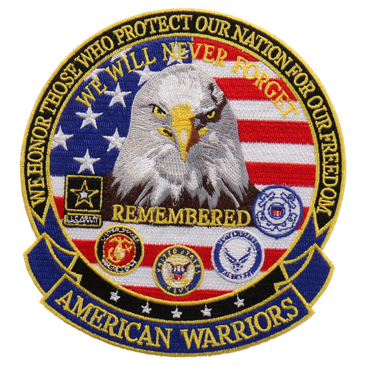 Hot Leathers We Honor American Warriors es 5" x 5" Patch