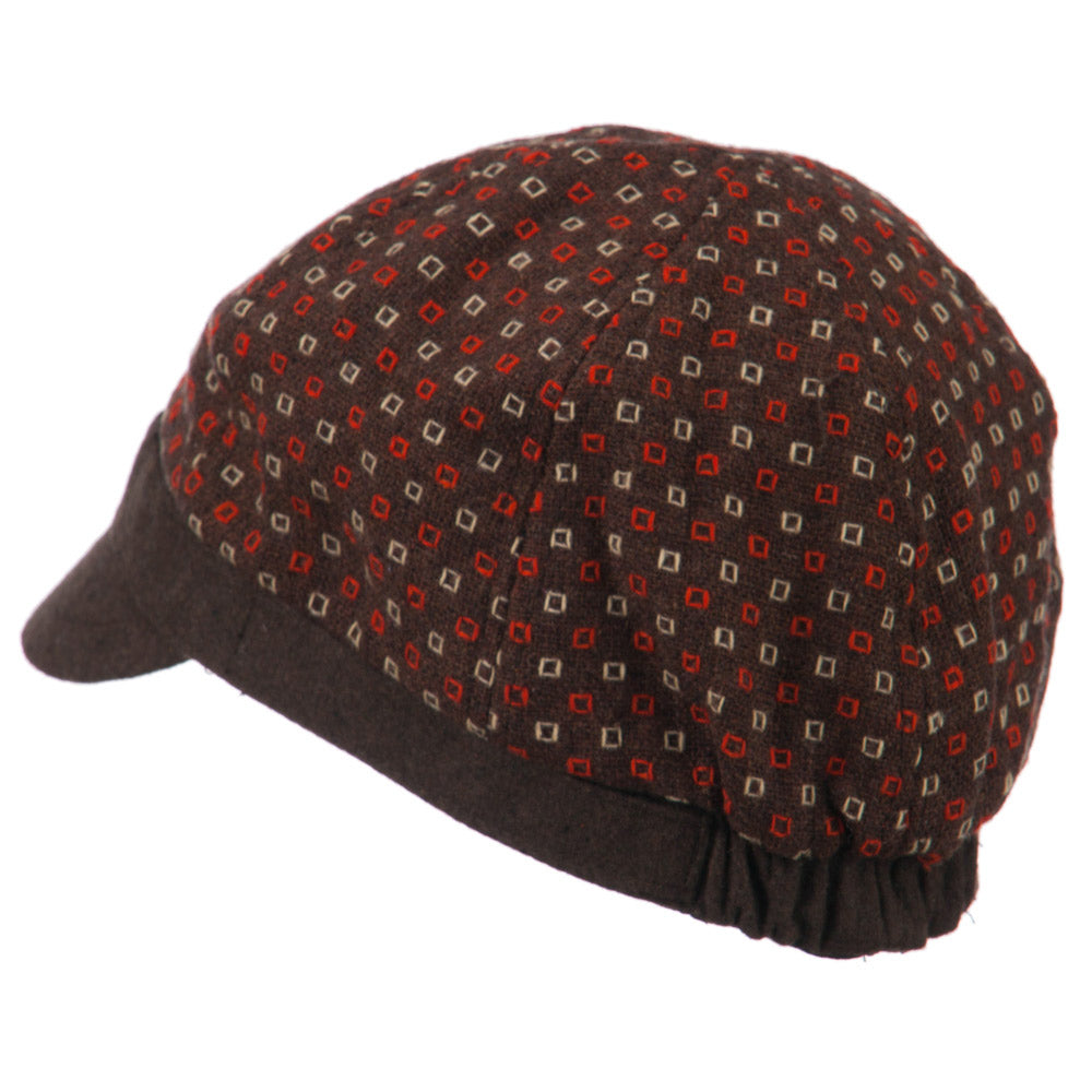 Muffy 6 Panel Round Buckle Cabbie Cap