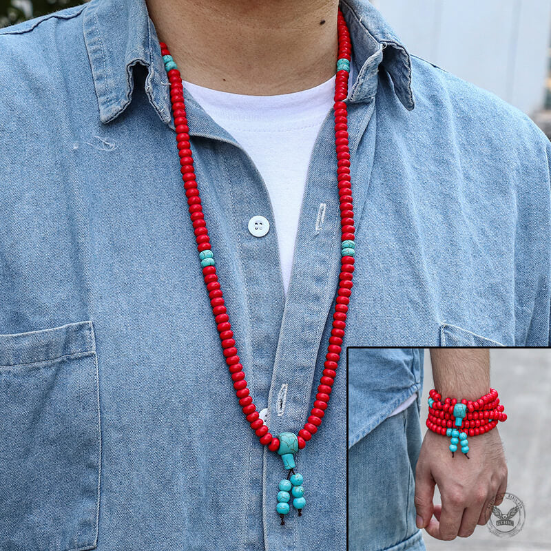 Prayer Beads Turquoise Necklace