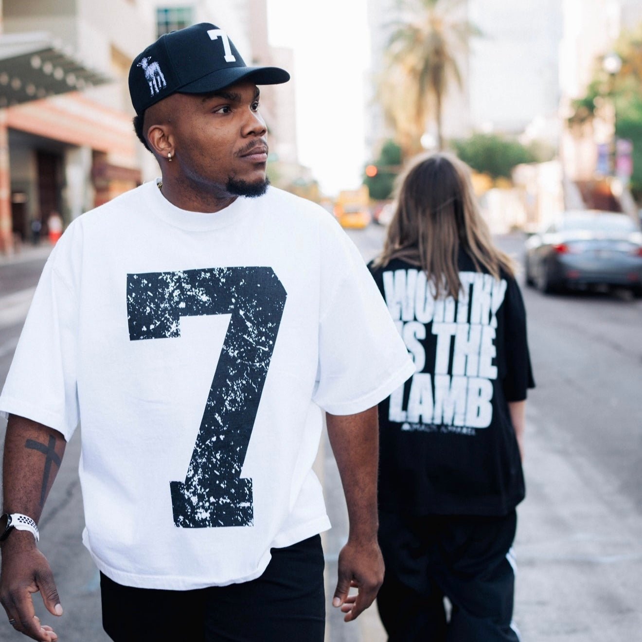 [🚨PRE-ORDER - SHIPS JANUARY 16TH🚨] ‘7’ Premium Wool Blend SnapBack - Black/White