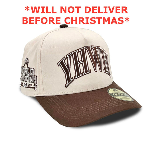 [🚨PRE-ORDER - SHIPS JANUARY 16TH🚨] ‘YHWH’ Structured SnapBack - Cream/Brown