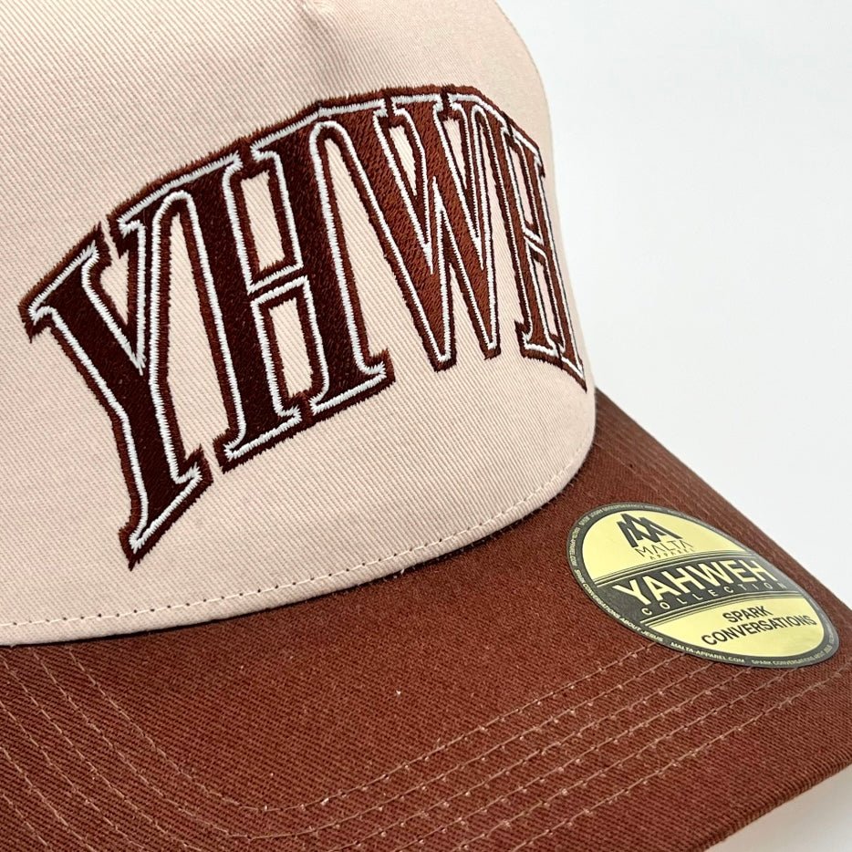 [🚨PRE-ORDER - SHIPS JANUARY 16TH🚨] ‘YHWH’ Structured SnapBack - Cream/Brown