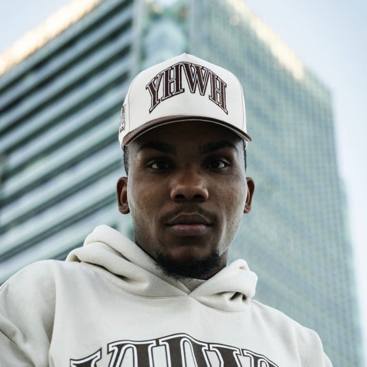[🚨PRE-ORDER - SHIPS JANUARY 16TH🚨] ‘YHWH’ Structured SnapBack - Cream/Brown