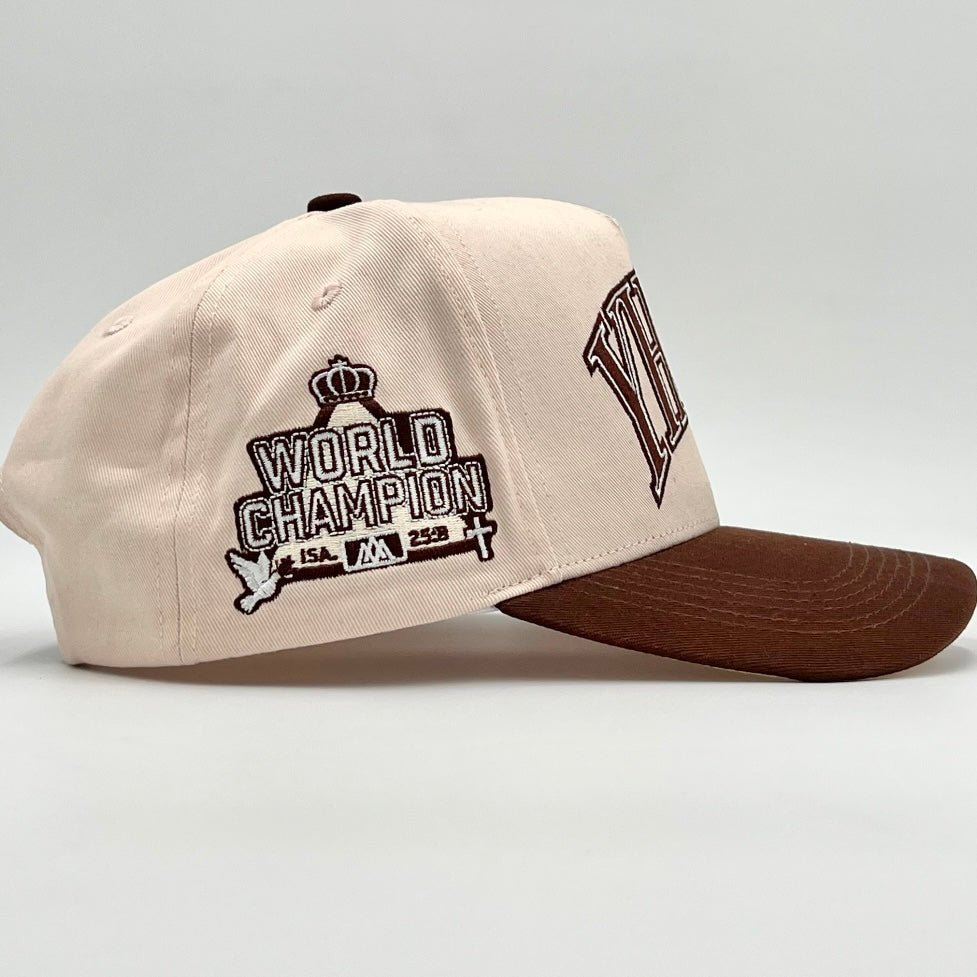 [🚨PRE-ORDER - SHIPS JANUARY 16TH🚨] ‘YHWH’ Structured SnapBack - Cream/Brown