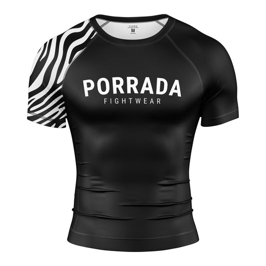 IBJJF WHITE RANKED SHORT SLEEVE RASH GUARD