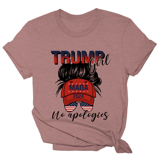 Trump Girl No Apologies Tee - 1408