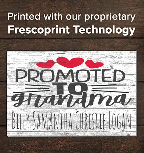 Promoted To Grandma Sign with Grandkid's Names