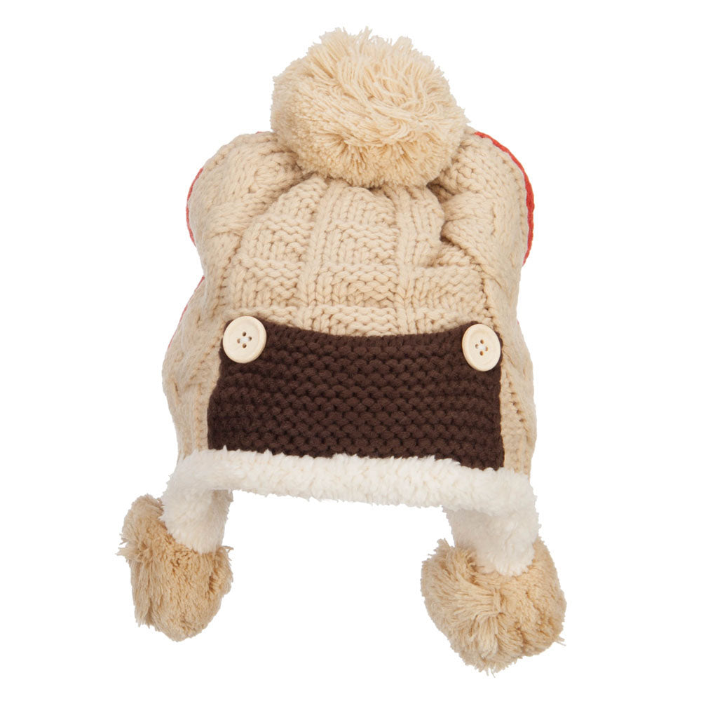 Kid's Button Patch Ski Beanie