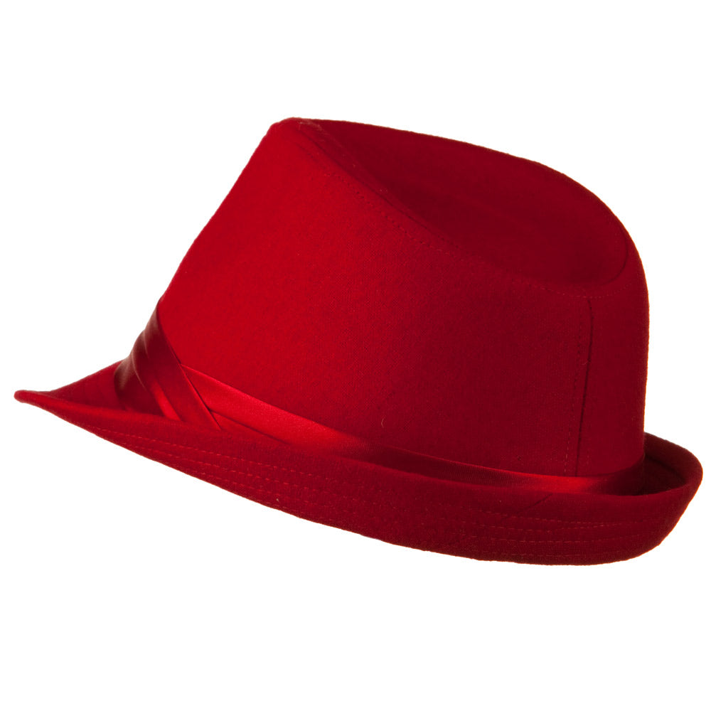 Fedora with Pleated Satin Band