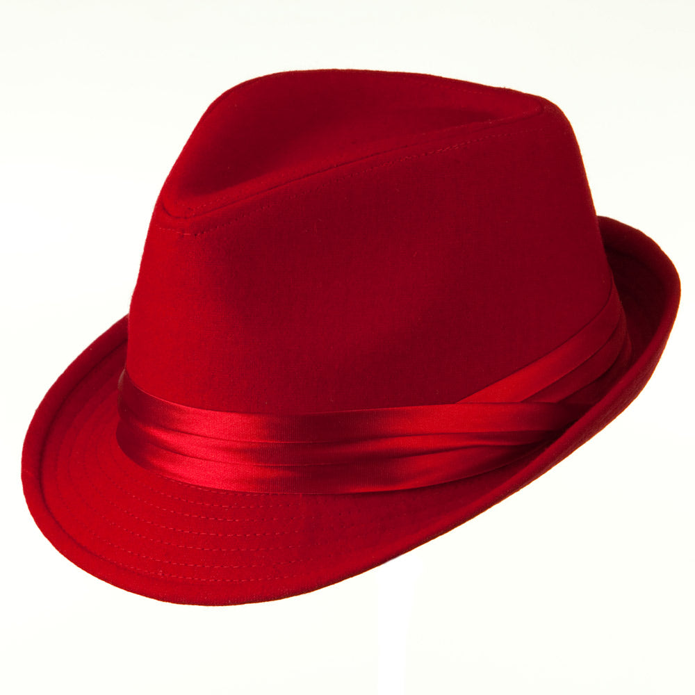 Fedora with Pleated Satin Band