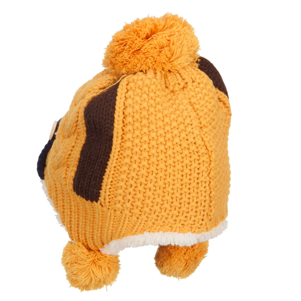 Kid's Button Patch Ski Beanie