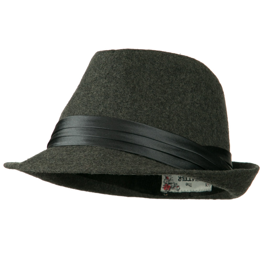 Fedora with Pleated Satin Band