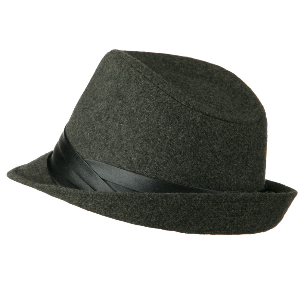 Fedora with Pleated Satin Band
