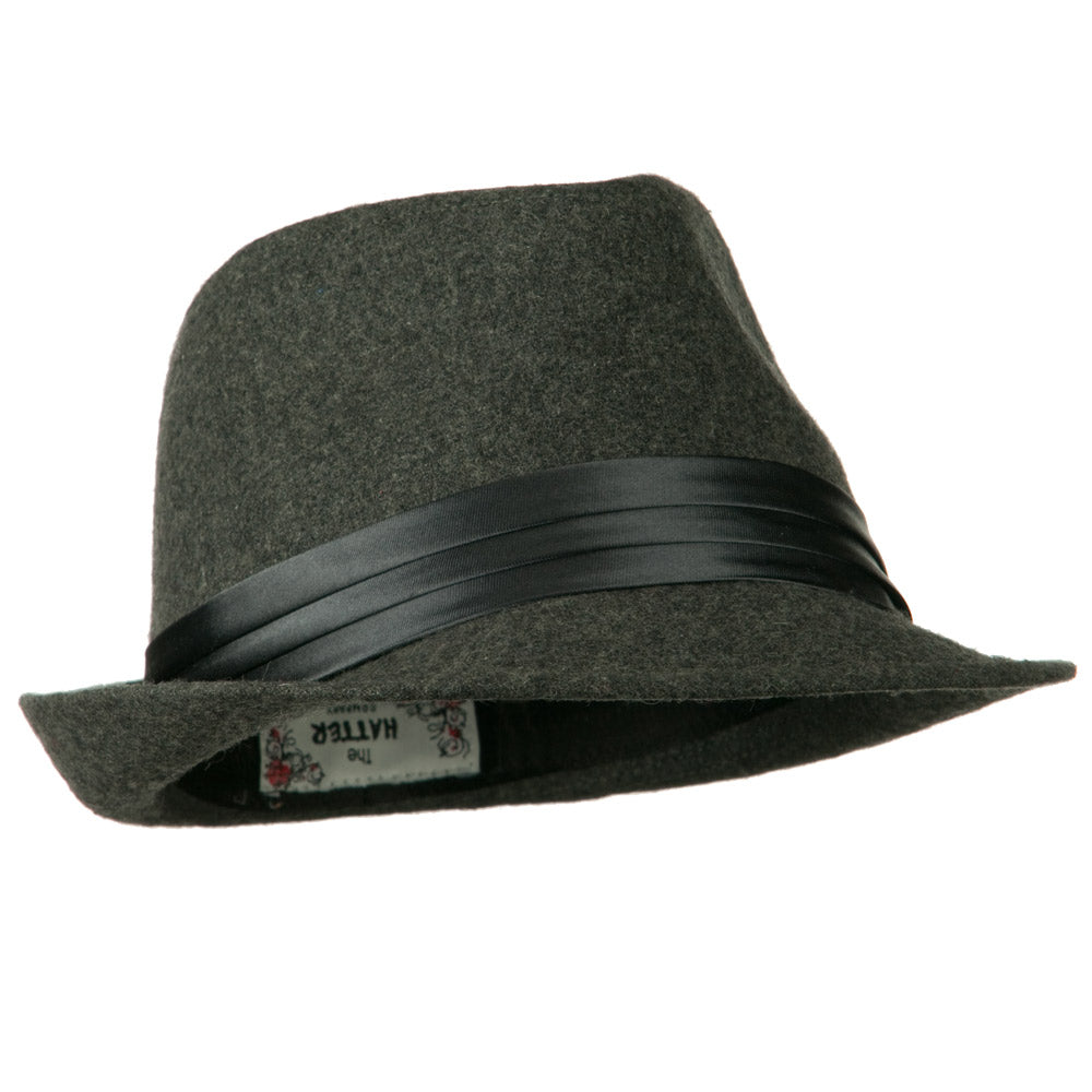 Fedora with Pleated Satin Band