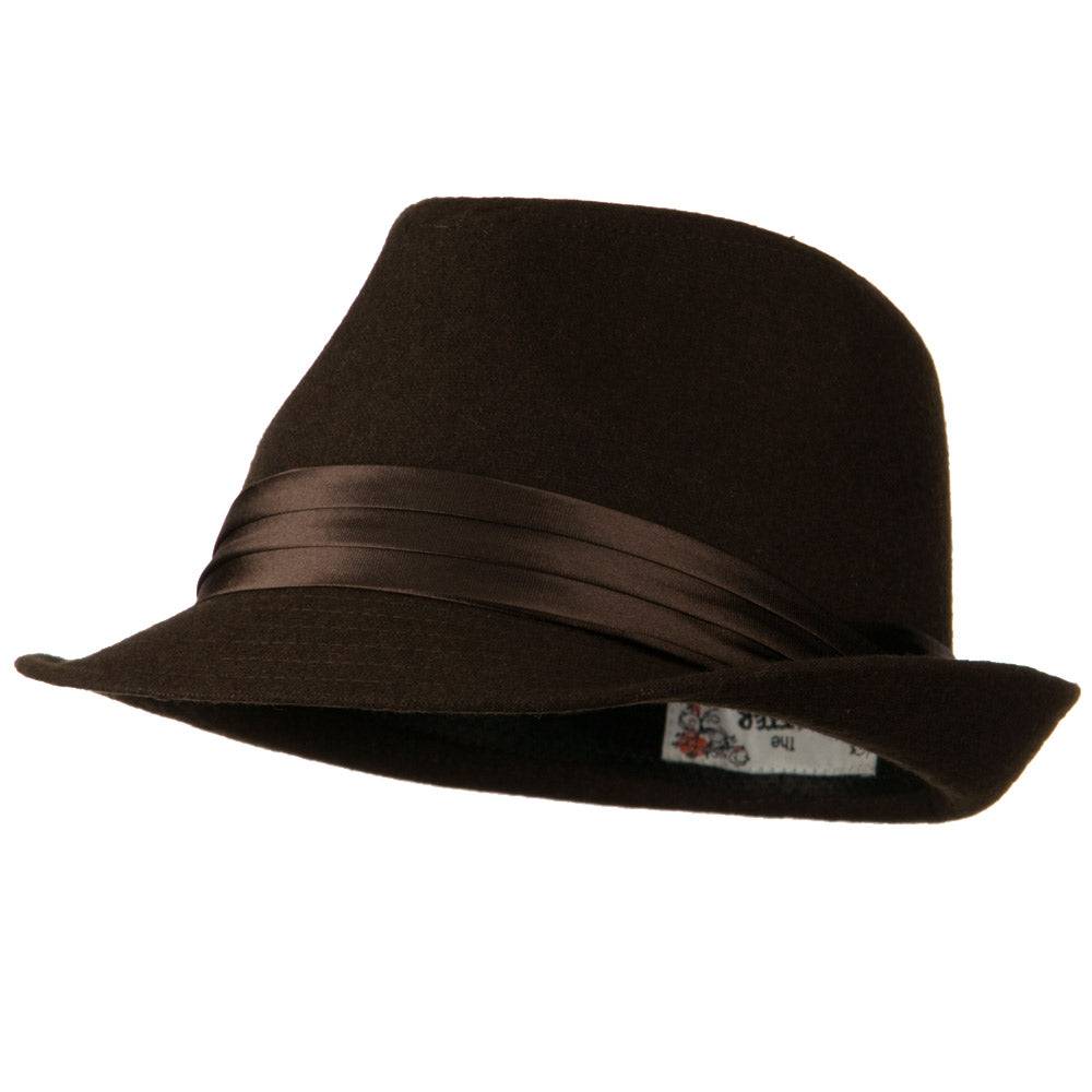 Fedora with Pleated Satin Band