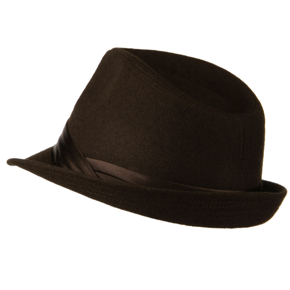 Fedora with Pleated Satin Band