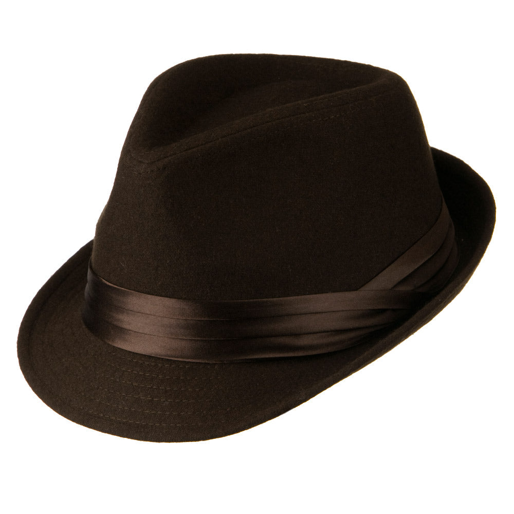 Fedora with Pleated Satin Band