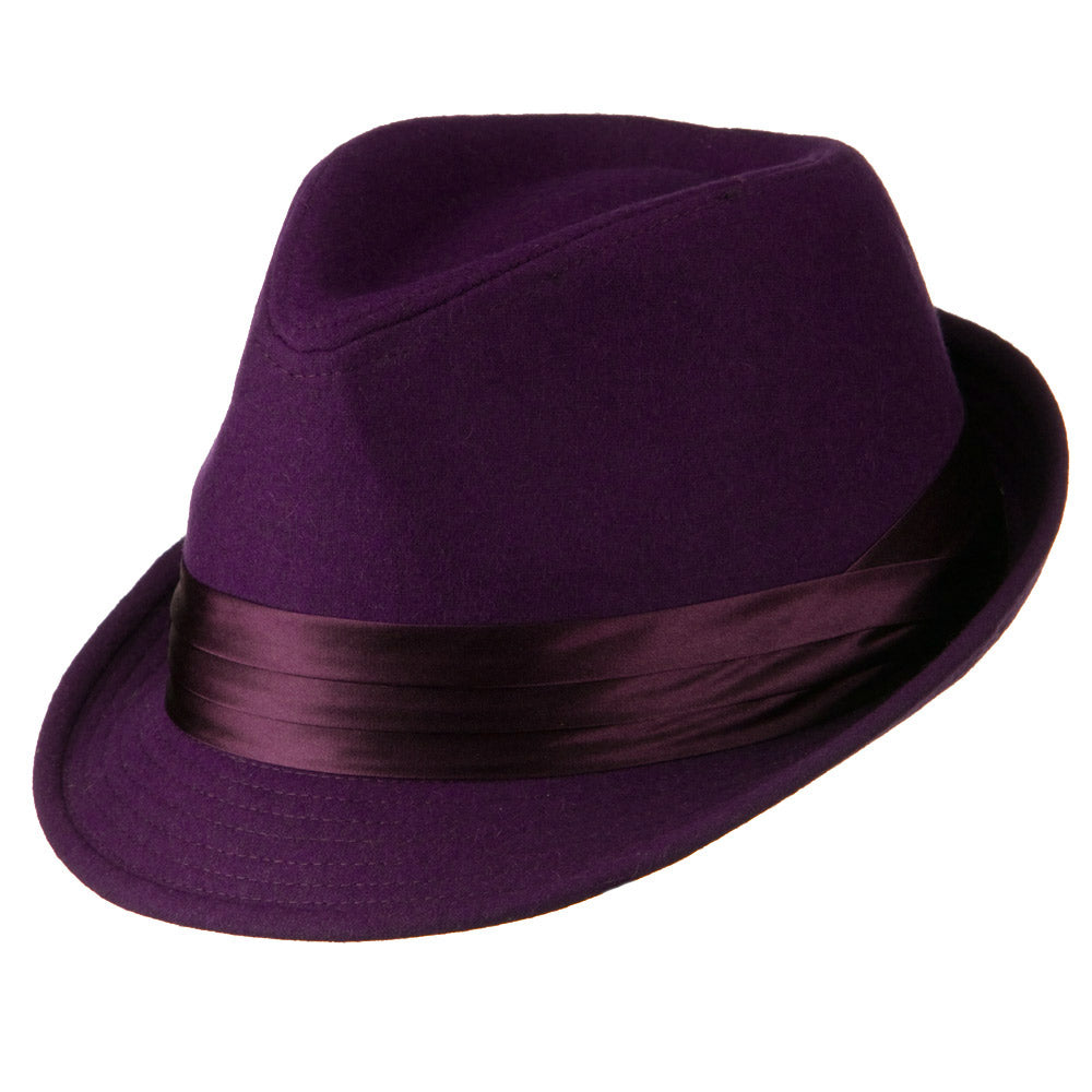 Fedora with Pleated Satin Band