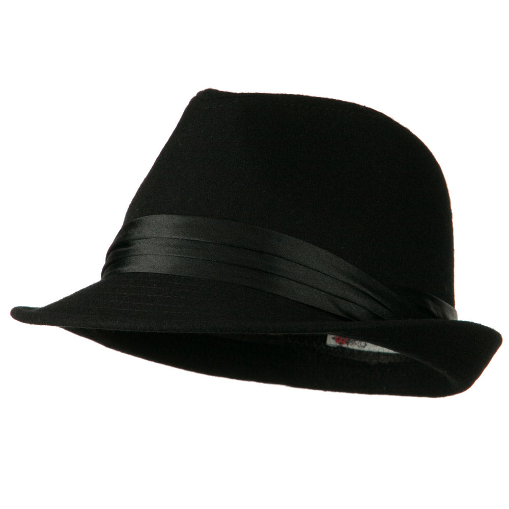 Fedora with Pleated Satin Band
