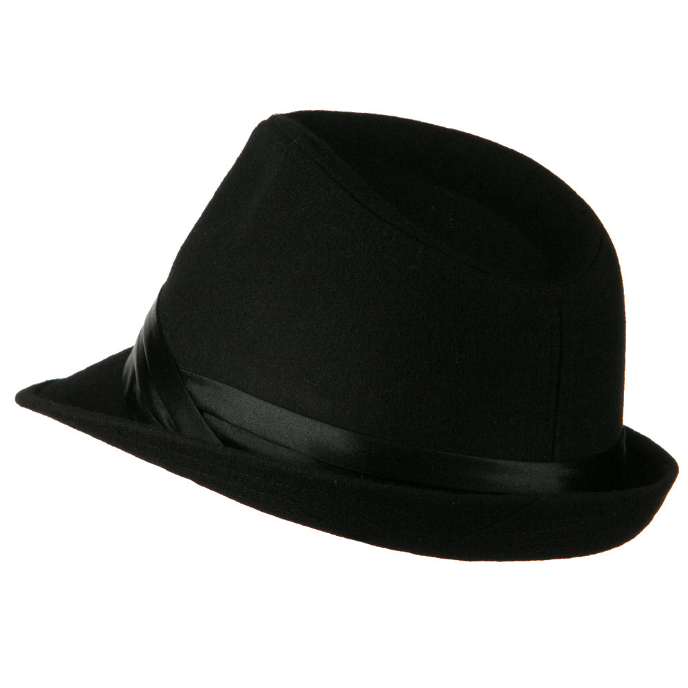 Fedora with Pleated Satin Band