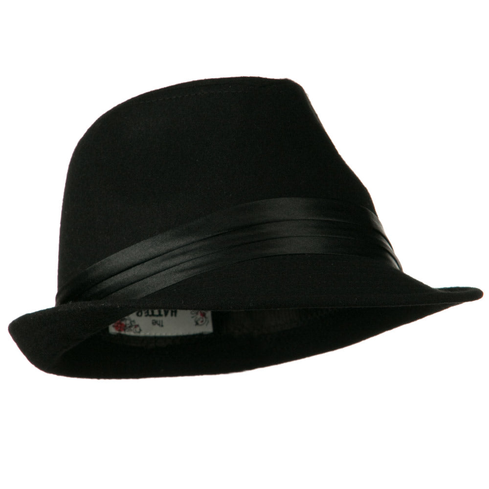 Fedora with Pleated Satin Band