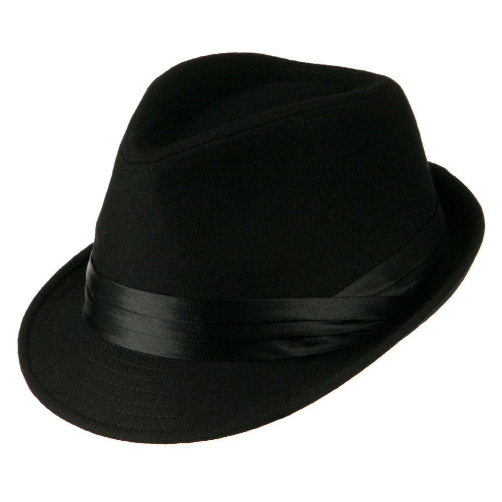 Fedora with Pleated Satin Band