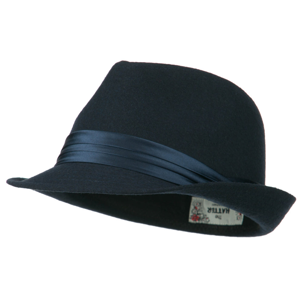 Fedora with Pleated Satin Band