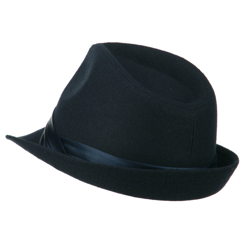Fedora with Pleated Satin Band