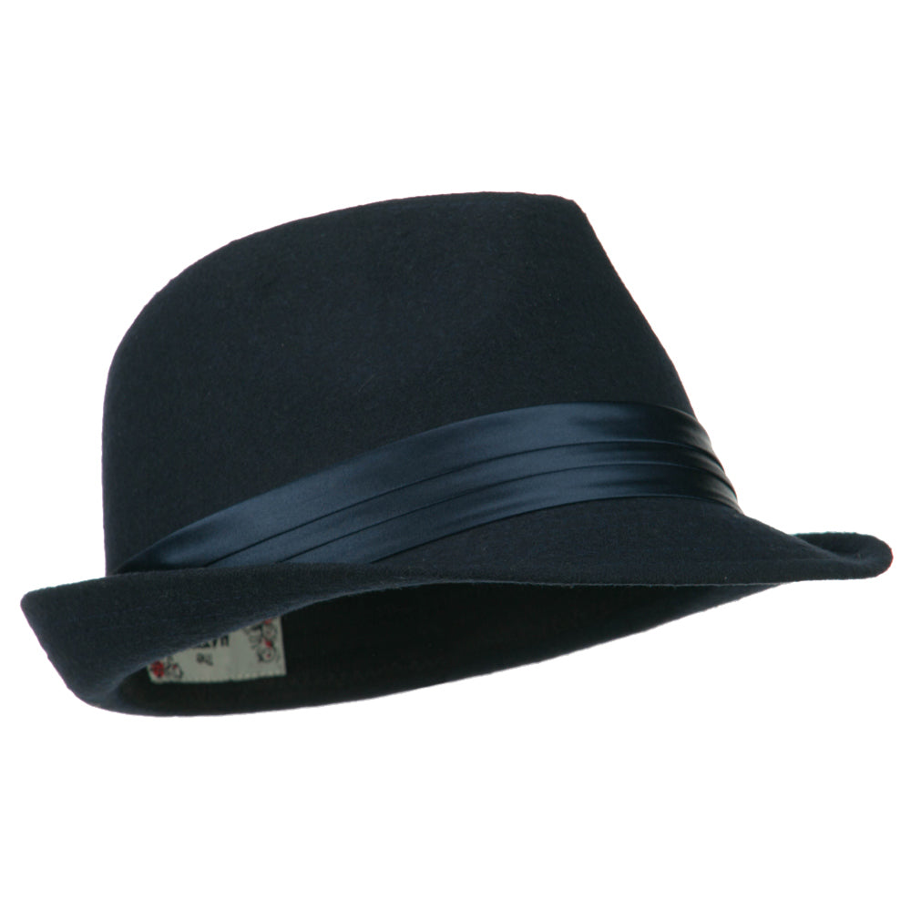 Fedora with Pleated Satin Band
