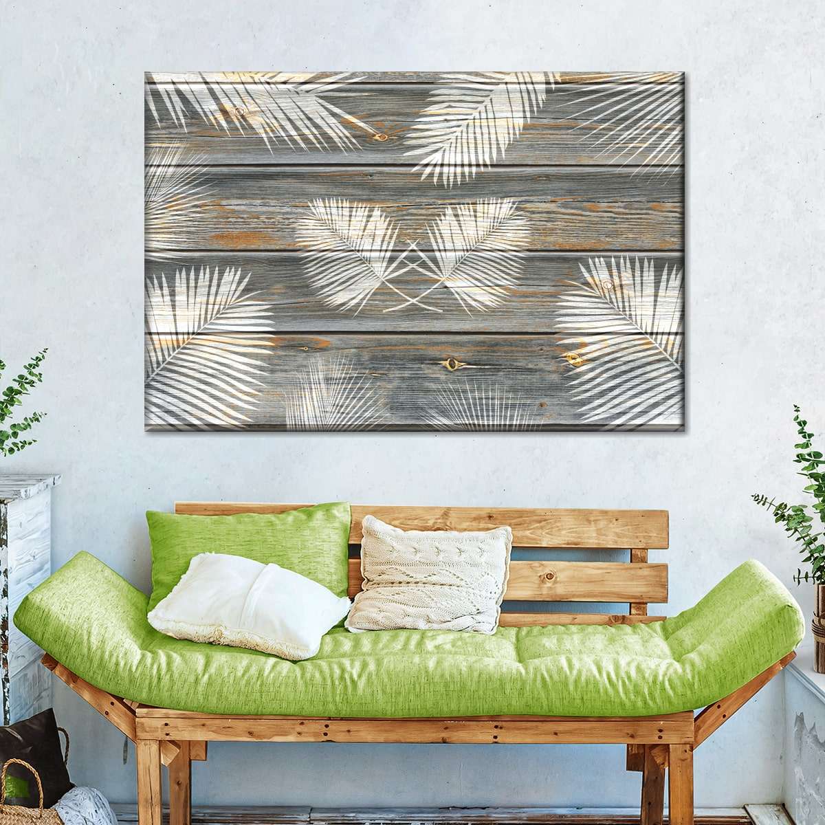 Wooden Palm Leaves Wall Art