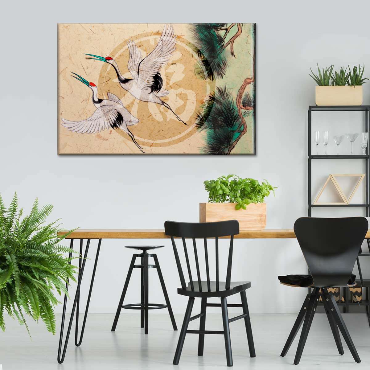 Asian Cranes Wall Art