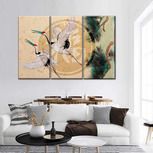 Asian Cranes Wall Art