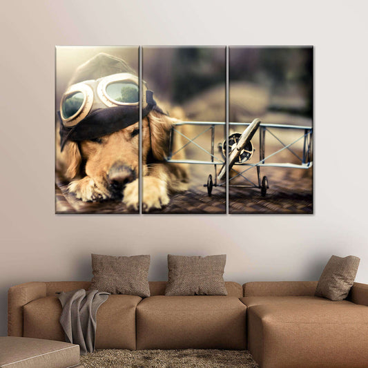 Dog Pilot Wall Art