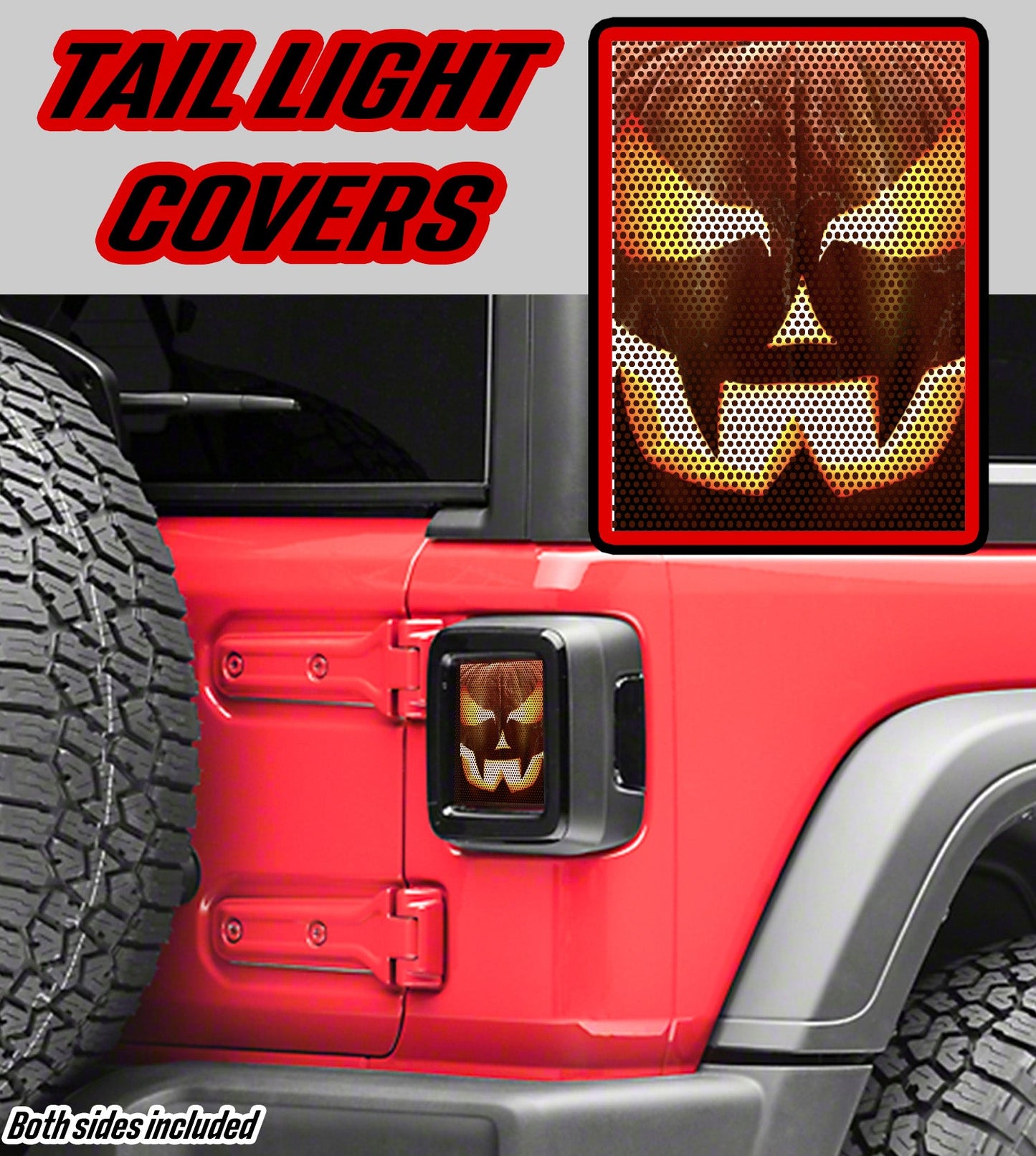Pumpkin Taillight cover decal