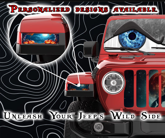 Pumpkin Patch under the moon Jl and Gladiator Turn signal decal.