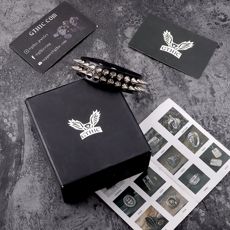 Punk Alloy Leather Spiked Bracelets