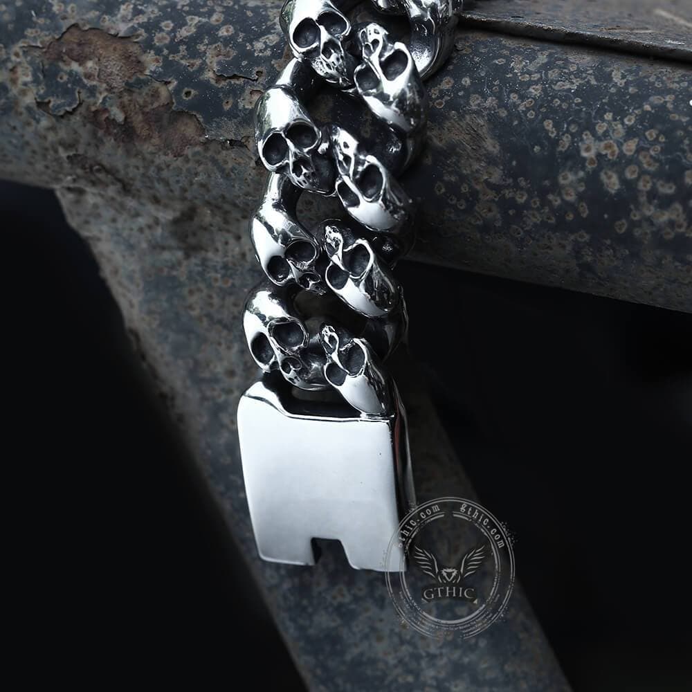 Punk Chain Stainless Steel Skull Bracelet