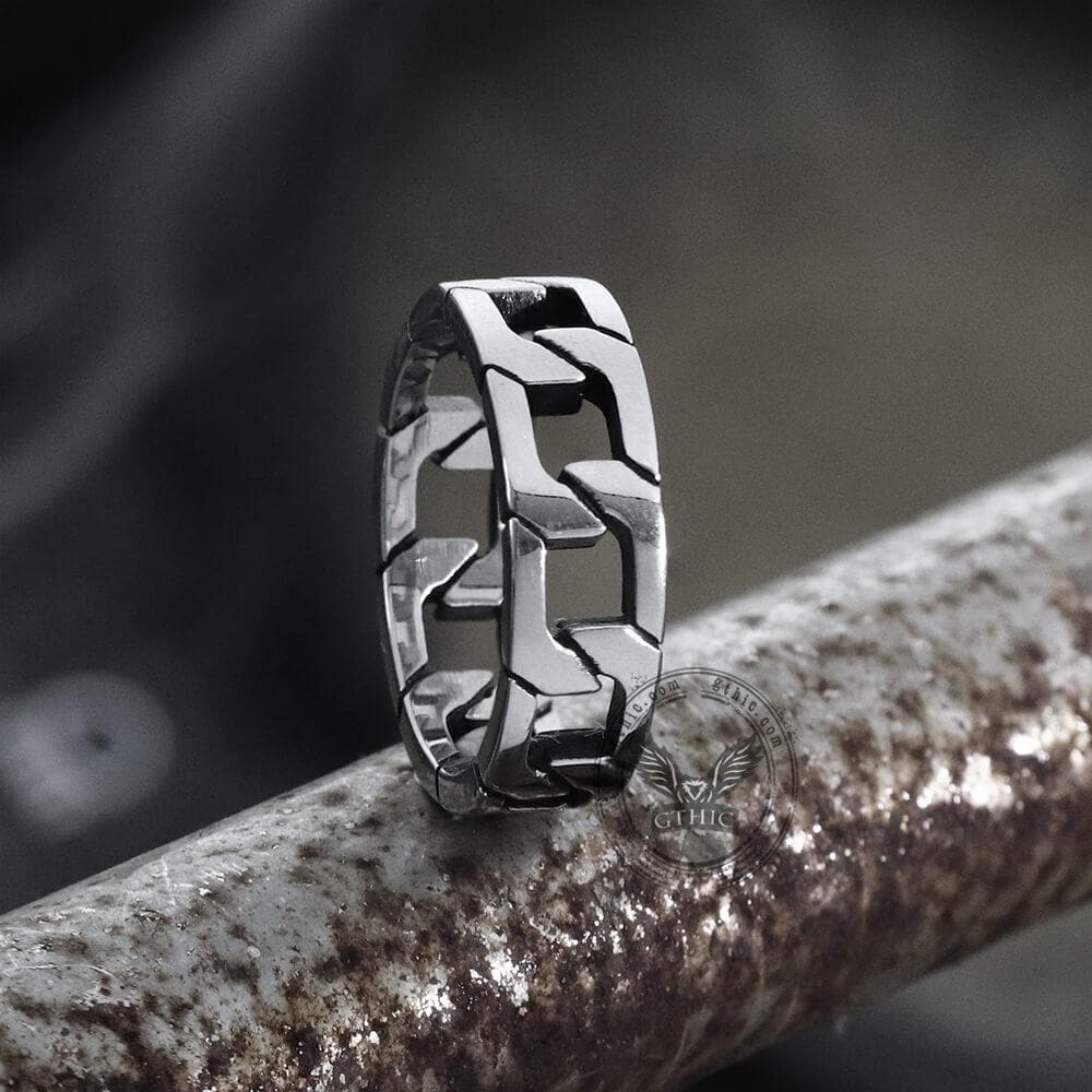 Punk Cuban Chain Stainless Steel Ring