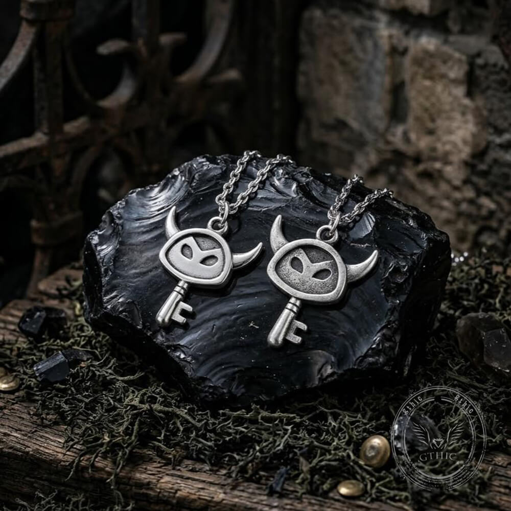 Punk Devil Key Stainless Steel Pendant