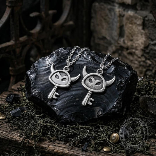 Punk Devil Key Stainless Steel Pendant