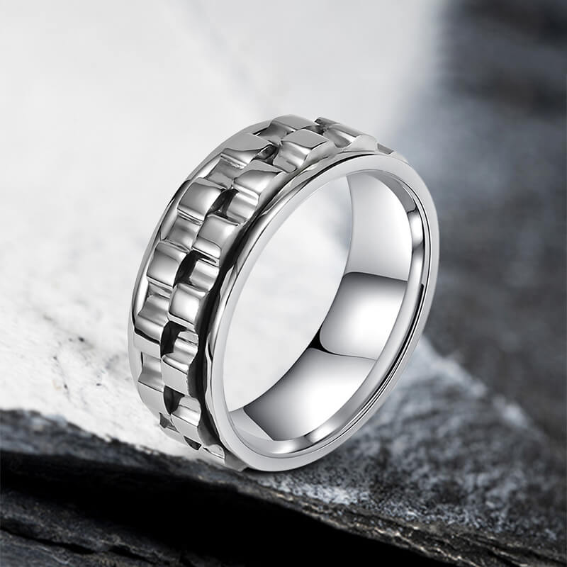 Punk Gear Stainless steel Spinner Ring