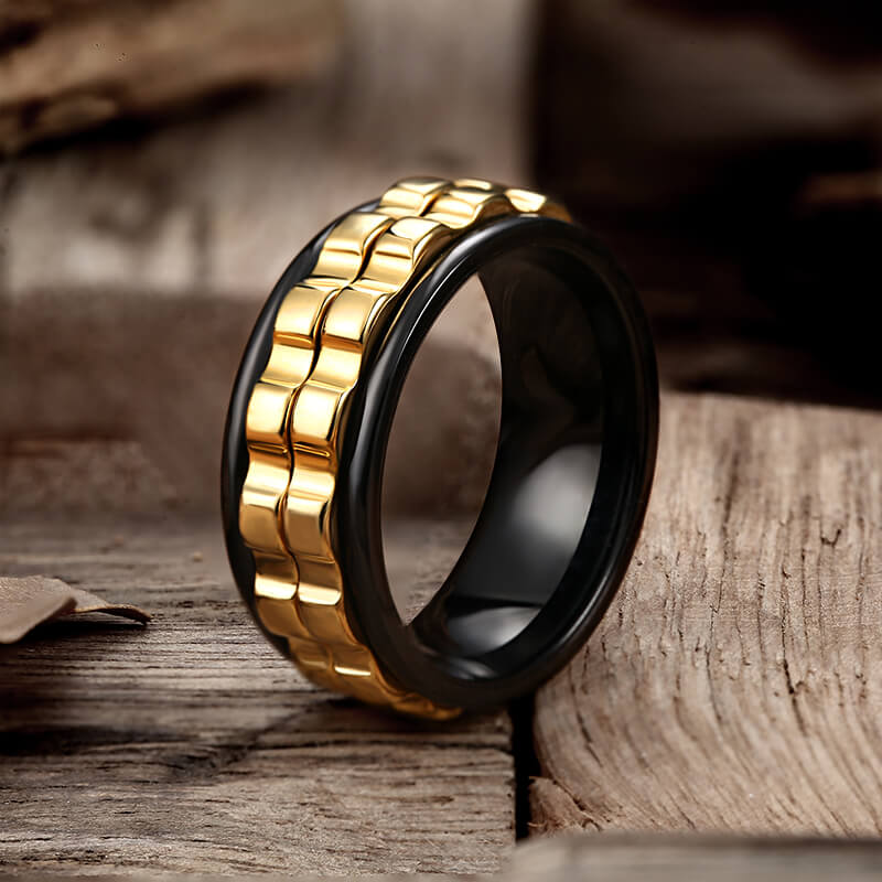Punk Gear Stainless steel Spinner Ring