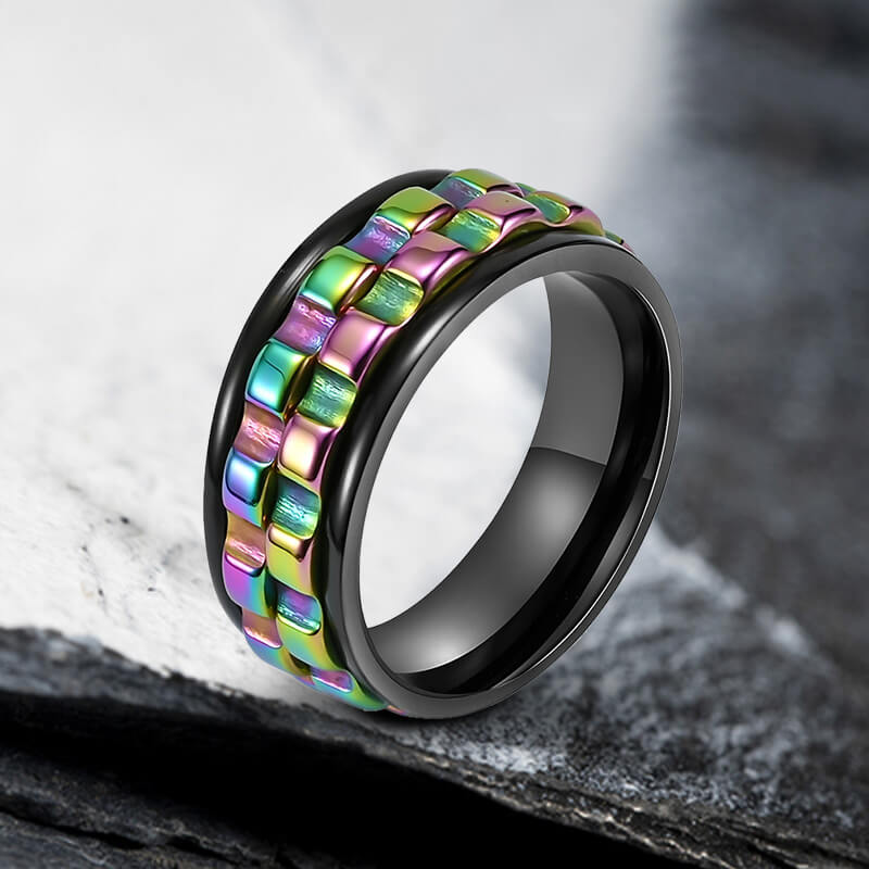 Punk Gear Stainless steel Spinner Ring