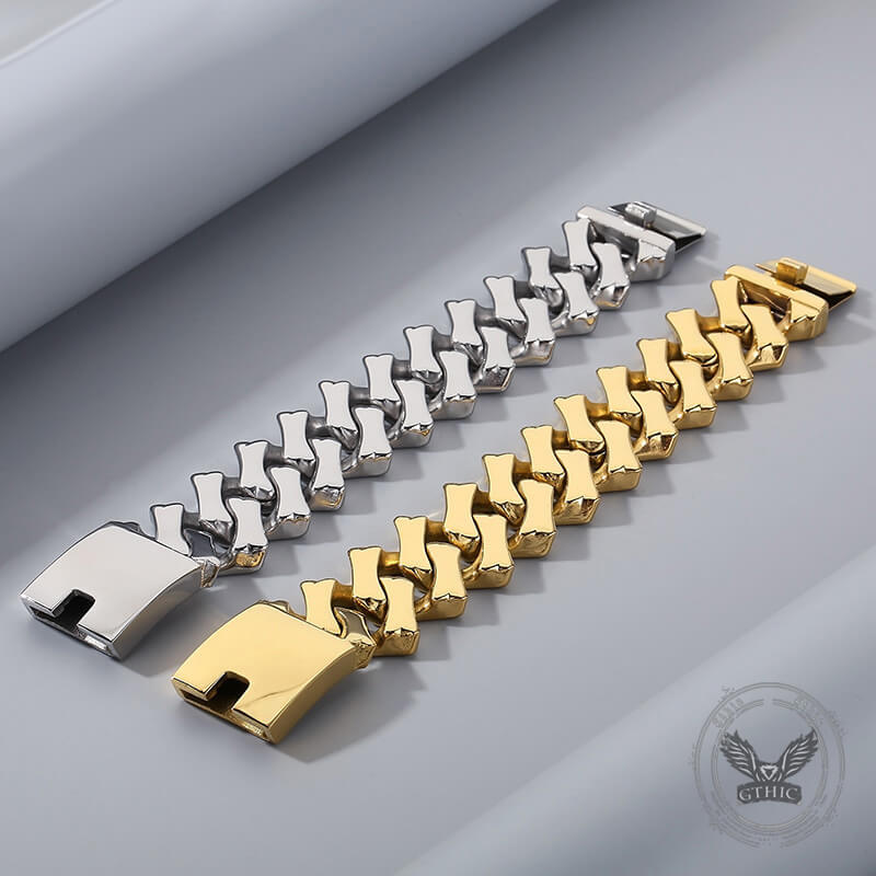 Punk Rhombus Cuban Chain Stainless Steel Bracelet