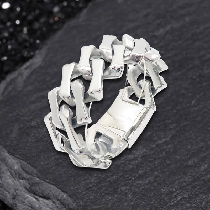 Punk Rhombus Cuban Chain Stainless Steel Bracelet